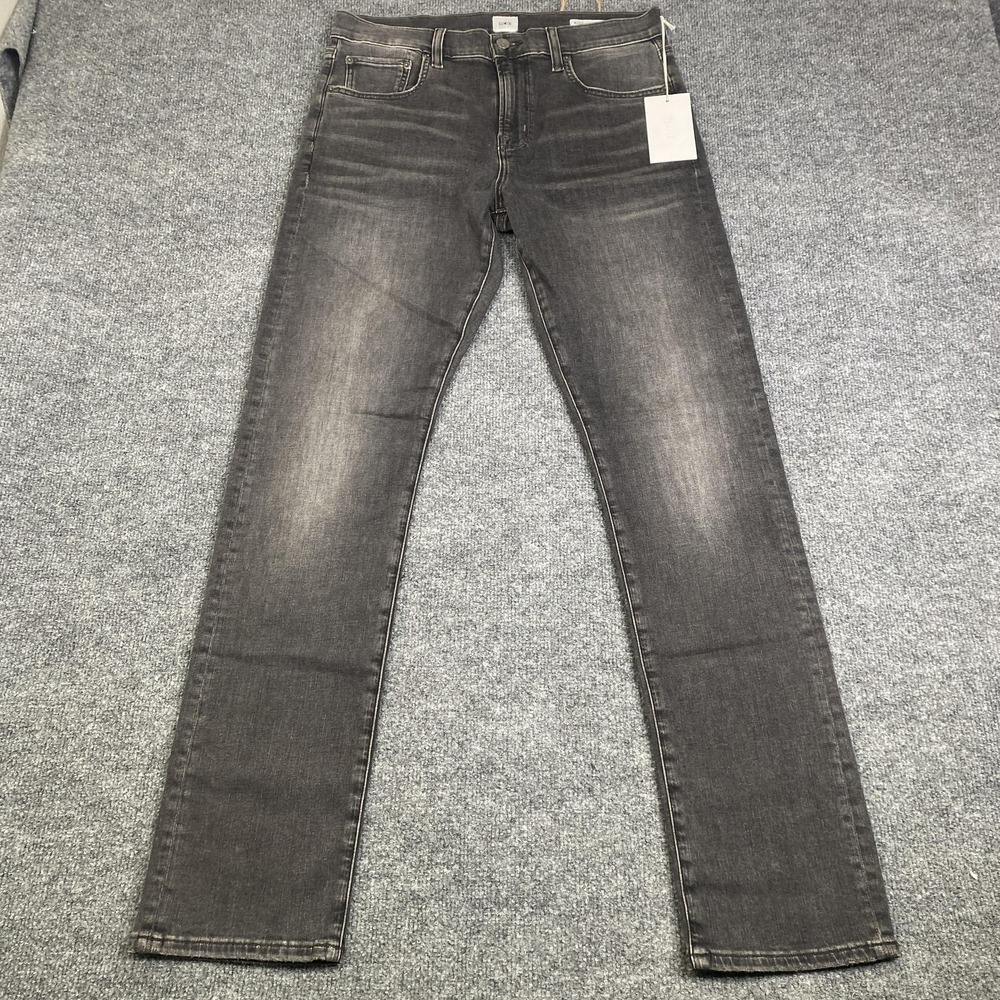 Edwin Maddox Slim Taper Jeans Mens 31x32 Gray Coal Wash Faded Denim Pants